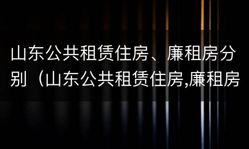 山东公共租赁住房、廉租房分别（山东公共租赁住房,廉租房分别有哪些）