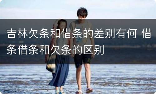 吉林欠条和借条的差别有何 借条借条和欠条的区别