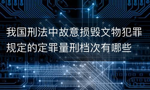 我国刑法中故意损毁文物犯罪规定的定罪量刑档次有哪些