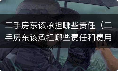 二手房东该承担哪些责任（二手房东该承担哪些责任和费用）
