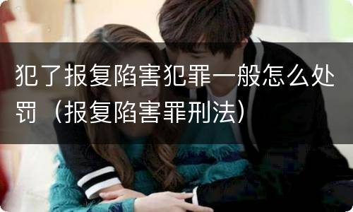 犯了报复陷害犯罪一般怎么处罚（报复陷害罪刑法）