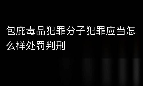 包庇毒品犯罪分子犯罪应当怎么样处罚判刑