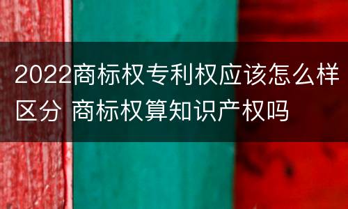 2022商标权专利权应该怎么样区分 商标权算知识产权吗