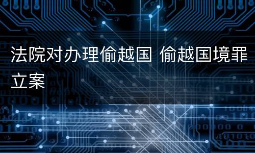 法院对办理偷越国 偷越国境罪立案