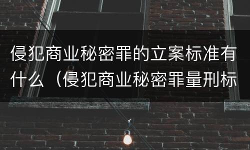 侵犯商业秘密罪的立案标准有什么（侵犯商业秘密罪量刑标准）