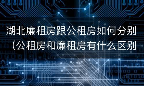 湖北廉租房跟公租房如何分别（公租房和廉租房有什么区别呢）