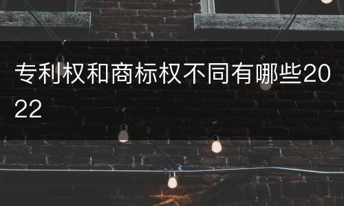 专利权和商标权不同有哪些2022
