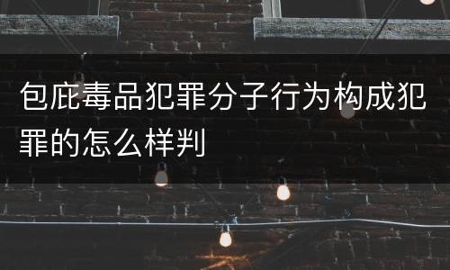 包庇毒品犯罪分子行为构成犯罪的怎么样判