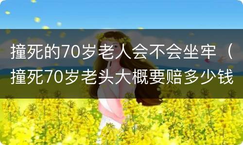 撞死的70岁老人会不会坐牢（撞死70岁老头大概要赔多少钱要坐牢吗）