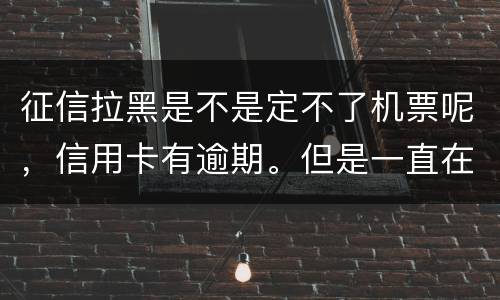 征信拉黑是不是定不了机票呢，信用卡有逾期。但是一直在还
