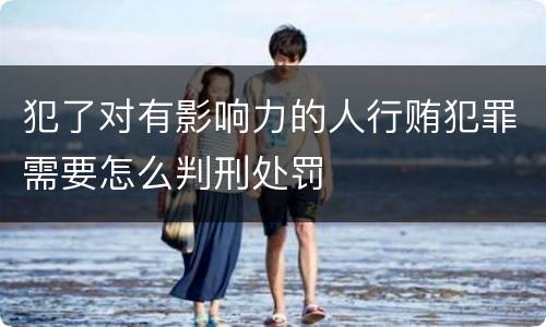 犯了对有影响力的人行贿犯罪需要怎么判刑处罚