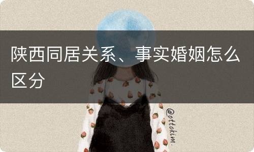 陕西同居关系、事实婚姻怎么区分