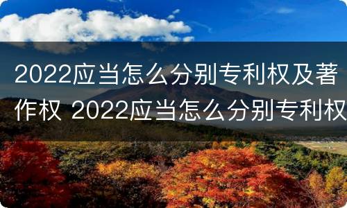 2022应当怎么分别专利权及著作权 2022应当怎么分别专利权及著作权的期限