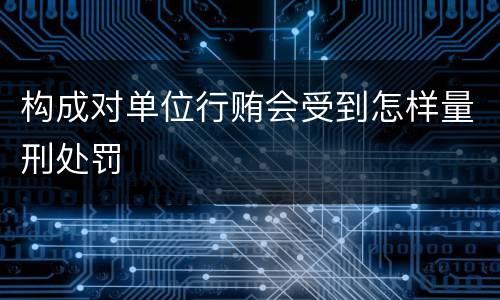 构成对单位行贿会受到怎样量刑处罚
