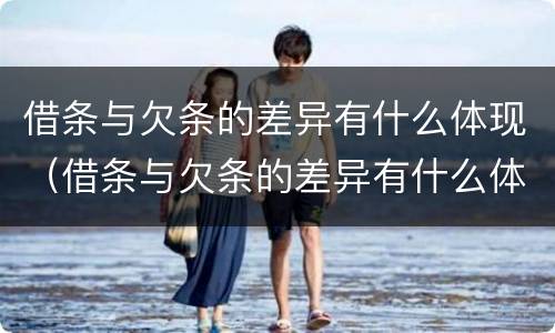 借条与欠条的差异有什么体现（借条与欠条的差异有什么体现吗）