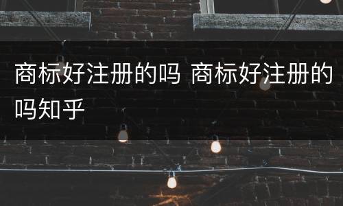 商标好注册的吗 商标好注册的吗知乎