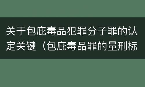 关于包庇毒品犯罪分子罪的认定关键（包庇毒品罪的量刑标准）