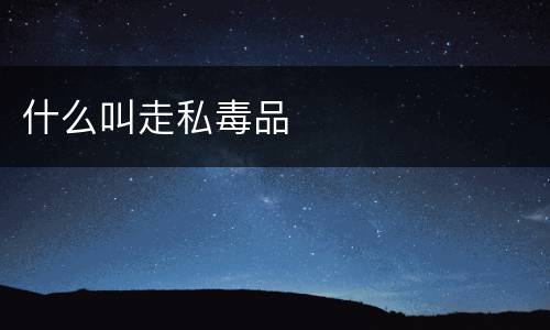 什么叫走私毒品