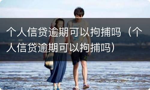 个人信贷逾期可以拘捕吗（个人信贷逾期可以拘捕吗）