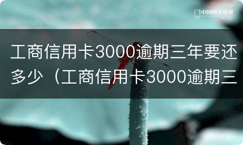工商信用卡3000逾期三年要还多少（工商信用卡3000逾期三年要还多少本金）