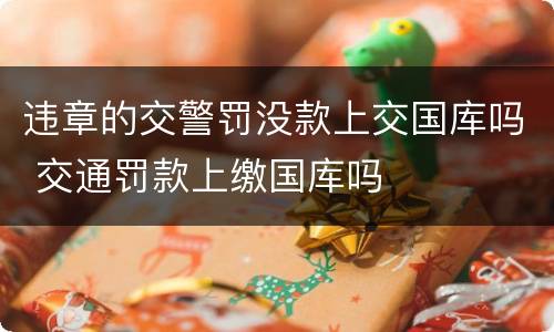 违章的交警罚没款上交国库吗 交通罚款上缴国库吗