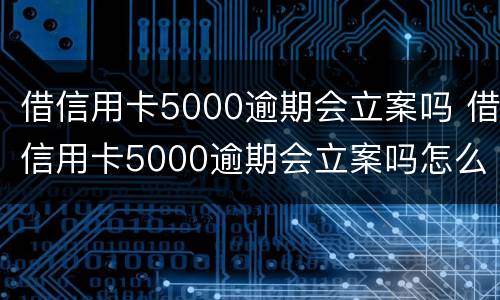 借信用卡5000逾期会立案吗 借信用卡5000逾期会立案吗怎么处理