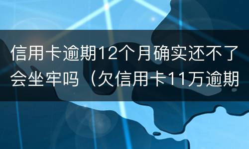 信用卡逾期12个月确实还不了会坐牢吗（欠信用卡11万逾期几个月会被捉走）