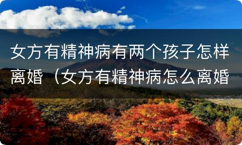 女方有精神病有两个孩子怎样离婚（女方有精神病怎么离婚）