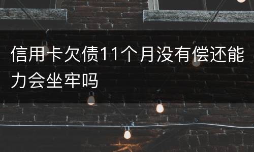 信用卡欠债11个月没有偿还能力会坐牢吗