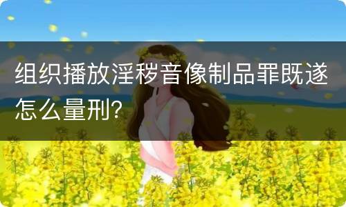 组织播放淫秽音像制品罪既遂怎么量刑？