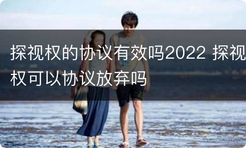 探视权的协议有效吗2022 探视权可以协议放弃吗
