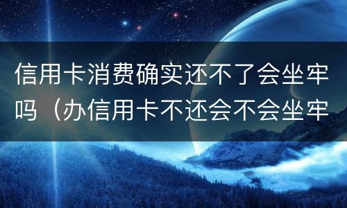 信用卡消费确实还不了会坐牢吗（办信用卡不还会不会坐牢）