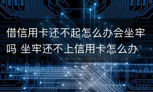 借信用卡还不起怎么办会坐牢吗 坐牢还不上信用卡怎么办