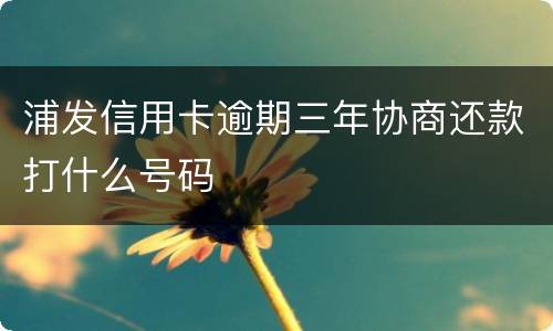 浦发信用卡逾期三年协商还款打什么号码