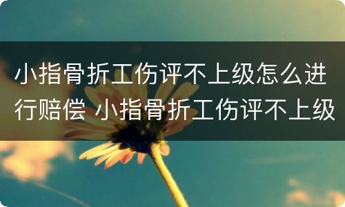 小指骨折工伤评不上级怎么进行赔偿 小指骨折工伤评不上级怎么进行赔偿呢