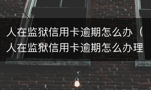 人在监狱信用卡逾期怎么办（人在监狱信用卡逾期怎么办理）