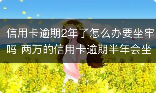 信用卡逾期2年了怎么办要坐牢吗 两万的信用卡逾期半年会坐牢吗