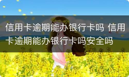 信用卡逾期能办银行卡吗 信用卡逾期能办银行卡吗安全吗