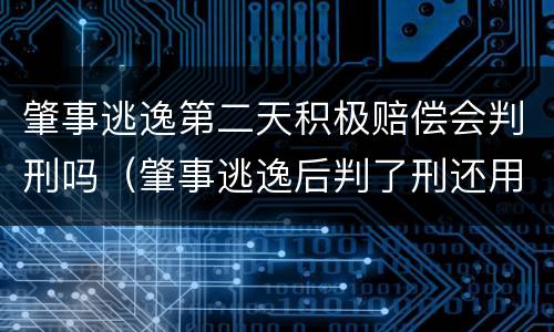 肇事逃逸第二天积极赔偿会判刑吗（肇事逃逸后判了刑还用赔偿吗）