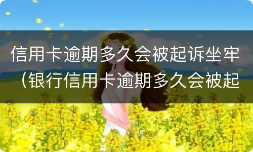 信用卡逾期多久会被起诉坐牢（银行信用卡逾期多久会被起诉坐牢）