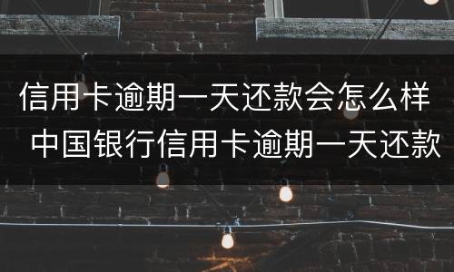 信用卡逾期一天还款会怎么样 中国银行信用卡逾期一天还款会怎么样