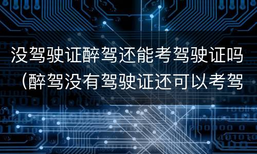 没驾驶证醉驾还能考驾驶证吗（醉驾没有驾驶证还可以考驾照）