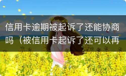 信用卡逾期被起诉了还能协商吗（被信用卡起诉了还可以再协商吗）