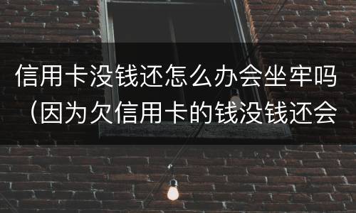 信用卡没钱还怎么办会坐牢吗（因为欠信用卡的钱没钱还会坐牢多久）