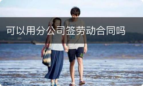 可以用分公司签劳动合同吗