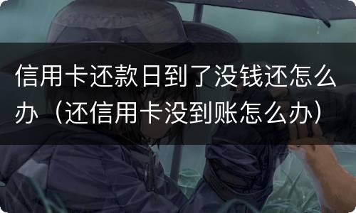 信用卡还款日到了没钱还怎么办（还信用卡没到账怎么办）