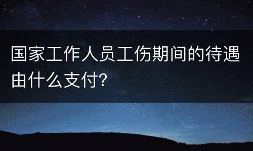 国家工作人员工伤期间的待遇由什么支付？