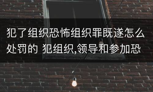犯了组织恐怖组织罪既遂怎么处罚的 犯组织,领导和参加恐怖活动组织罪