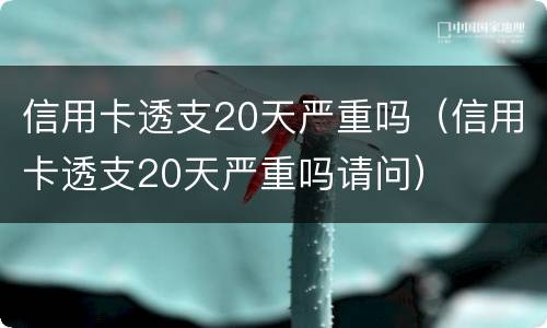 信用卡透支20天严重吗（信用卡透支20天严重吗请问）