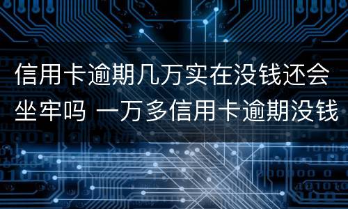 信用卡逾期几万实在没钱还会坐牢吗 一万多信用卡逾期没钱还会坐牢吗